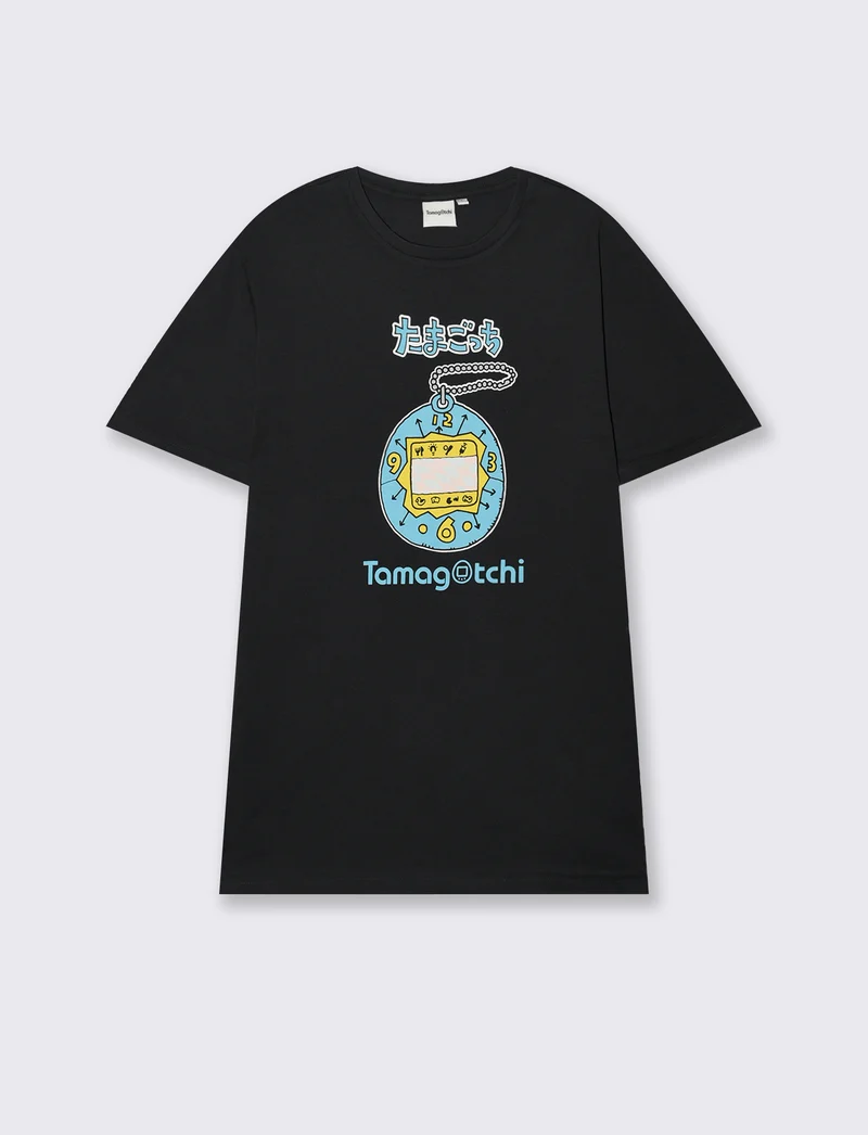 T-shirt stampa tamagotchi da uomo - Nero