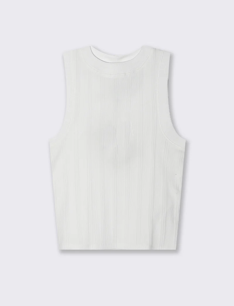 Top in maglia da donna - Bianco