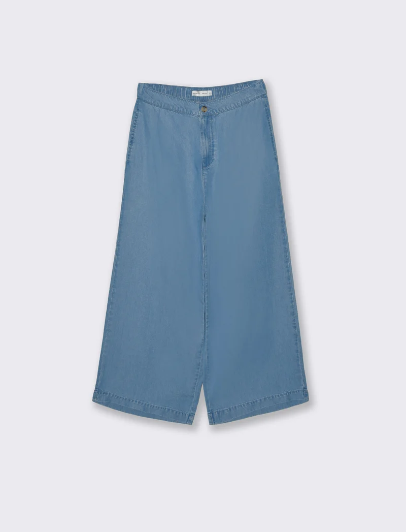 Pantalone gamba larga da donna - Denim