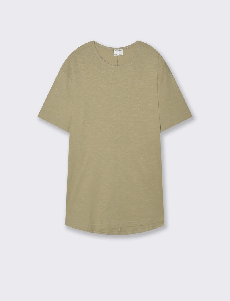 T-shirt con coulisse da uomo - Verde salvia