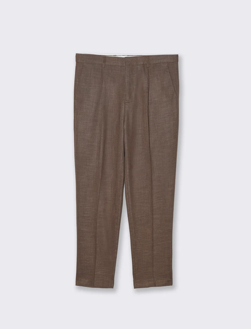 Pantaloni da completo formal fit da uomo - Moro