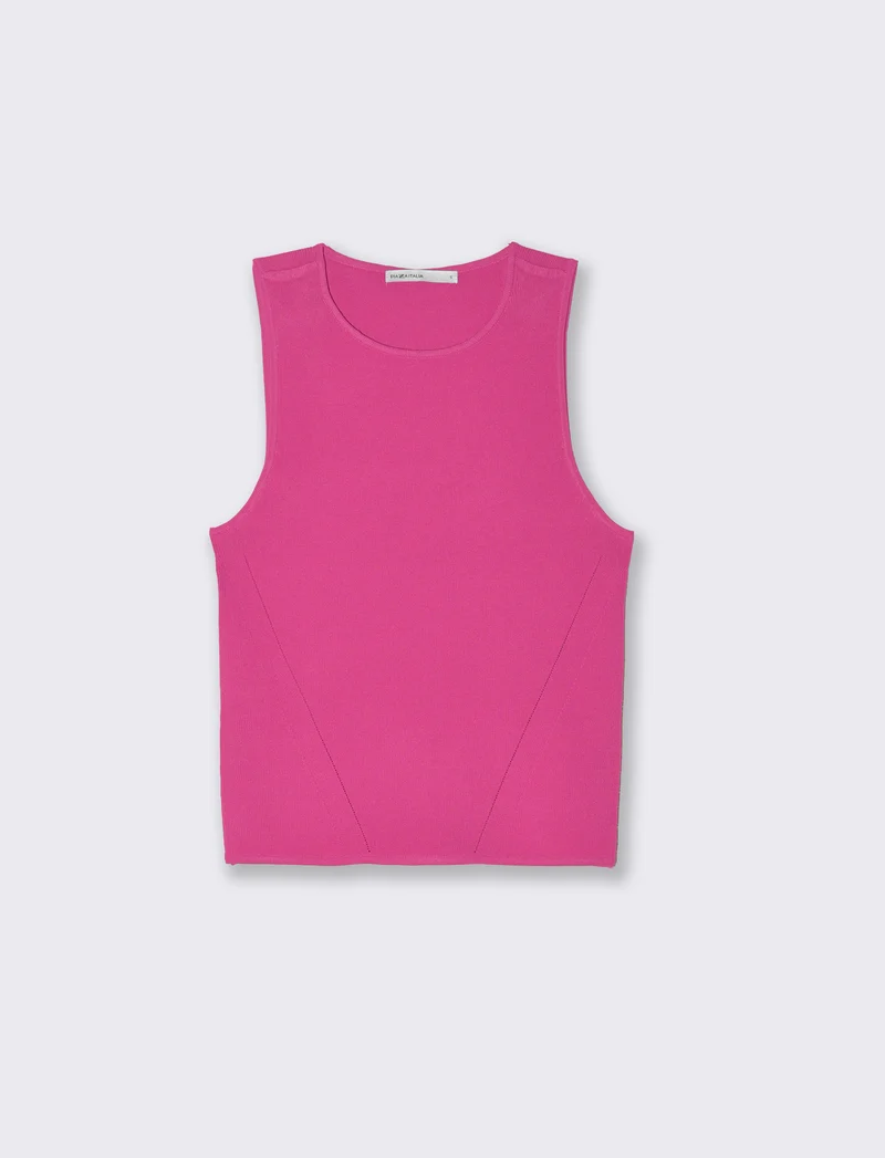 Top in maglia da donna - Fuxia