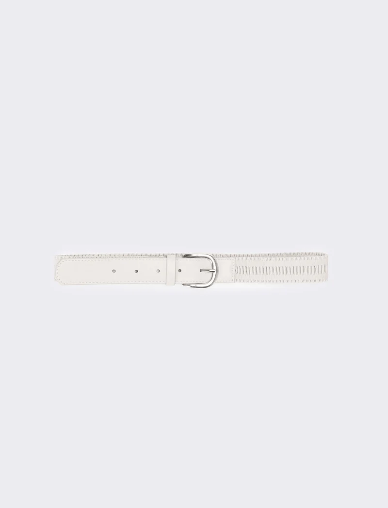 Cintura bambina goffrata - Bianco