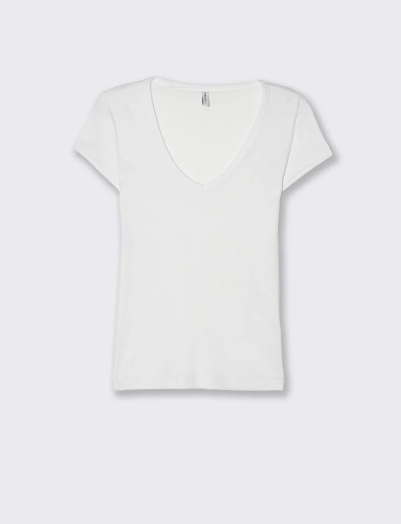 T-shirt basica da donna - Bianco