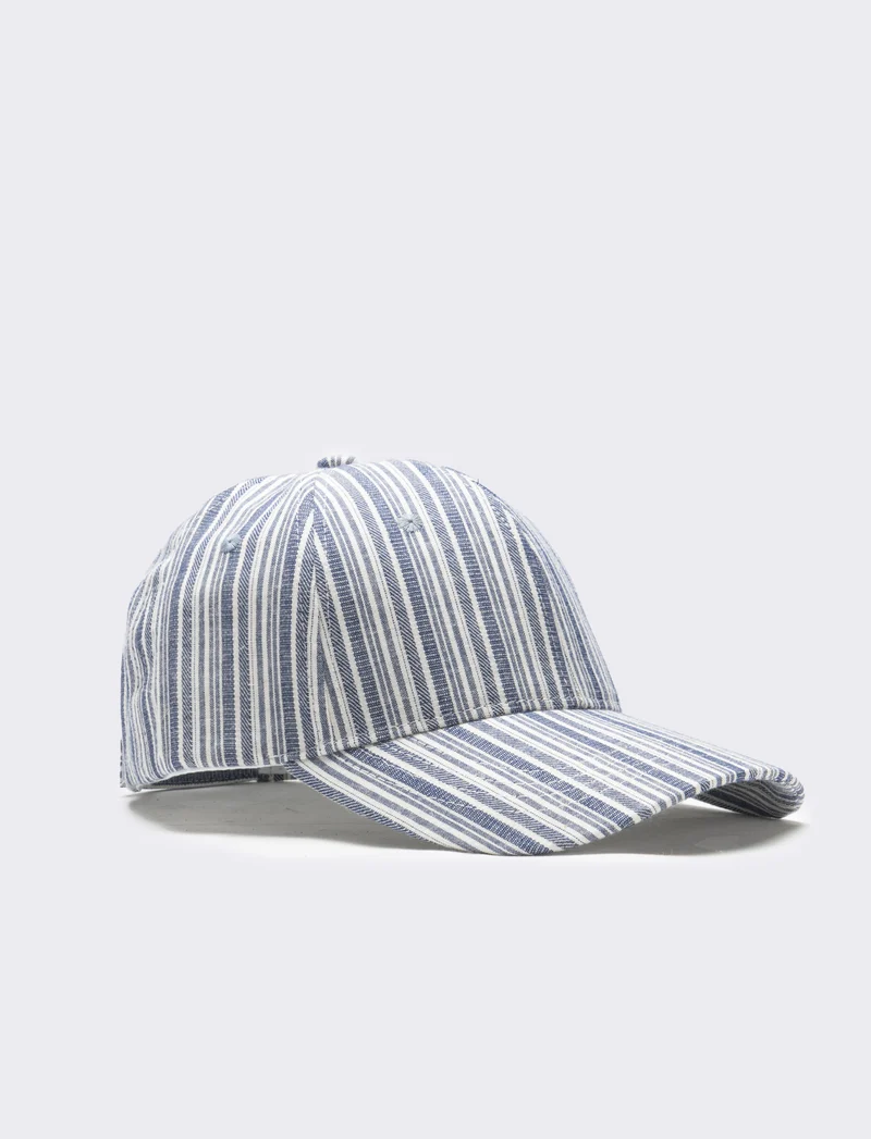 Cappello uomo baseball righine regolabile - Blu