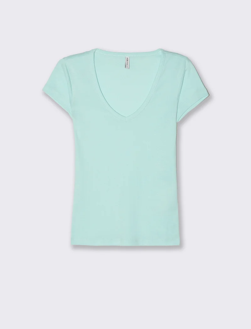 T-shirt basica da donna - ACQUA