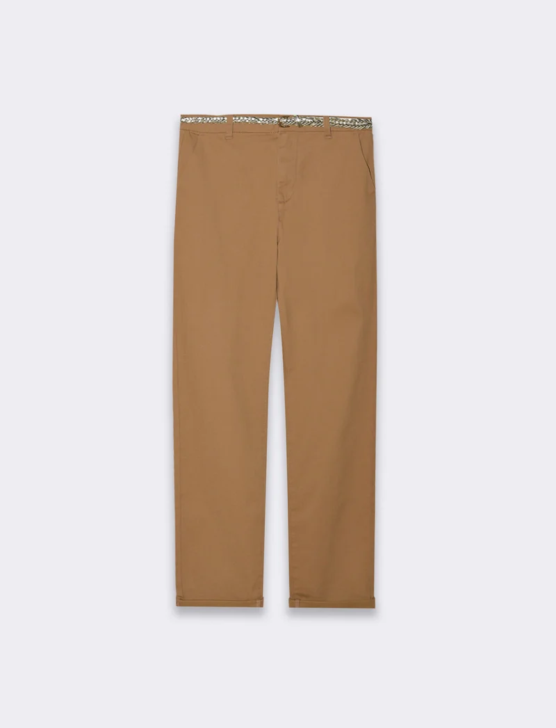 Pantalone con cintura da donna - Caramello