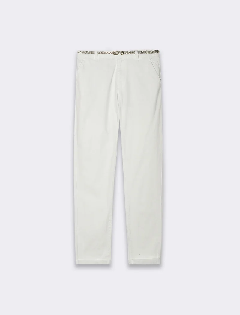 Pantalone con cintura da donna - Bianco