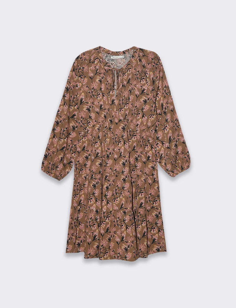 Vestito con collo alla coreana da donna - var 1