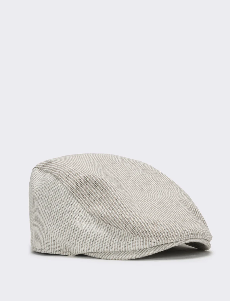 Cappello uomo coppola micro quadretti - Beige