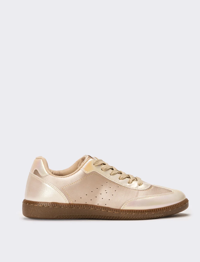 Sneakers in raso da donna - Beige