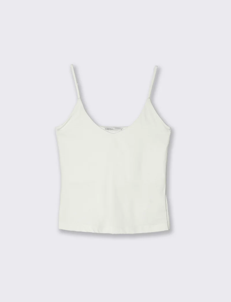 Top basico da donna - Bianco latte