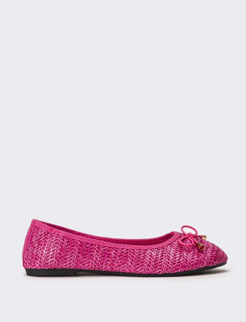 Ballerina da bambina in rafia - Fuxia