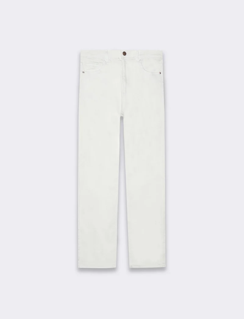 Jeans a pinocchietto da donna - Bianco